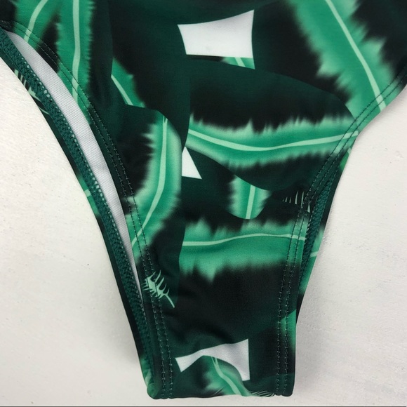 🎁Bundle 4 Free! Green Palm Print Cheeky Bikini Bottoms - Picture 5 of 10